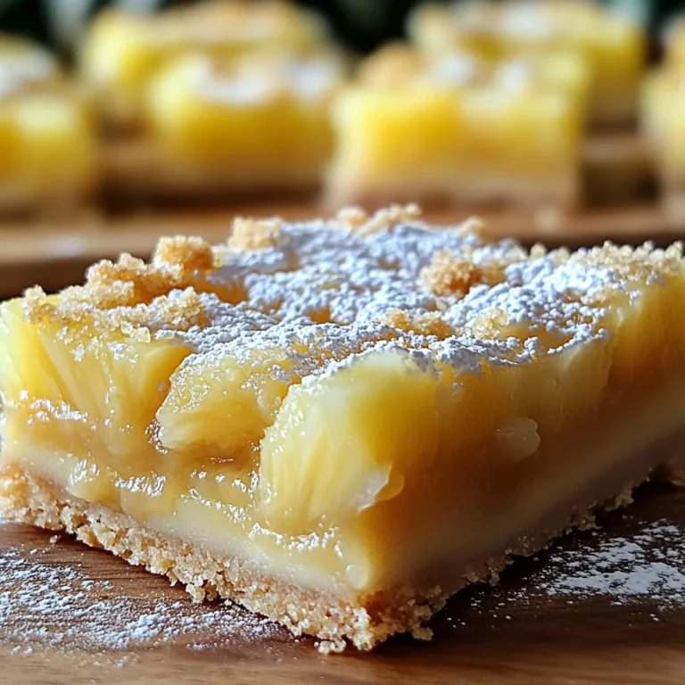 Carrés d'ananas croustillants