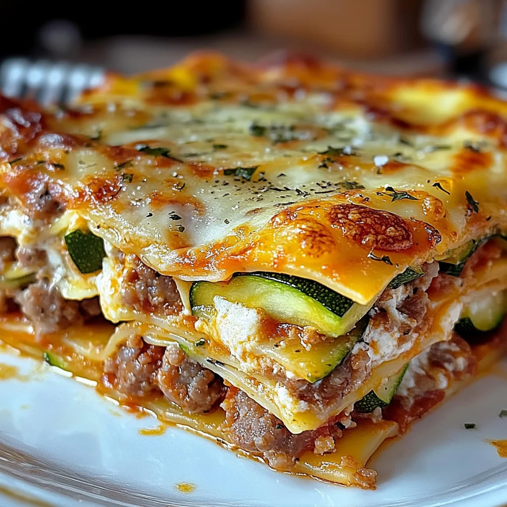 Lasagnes courgettes chair à saucisse