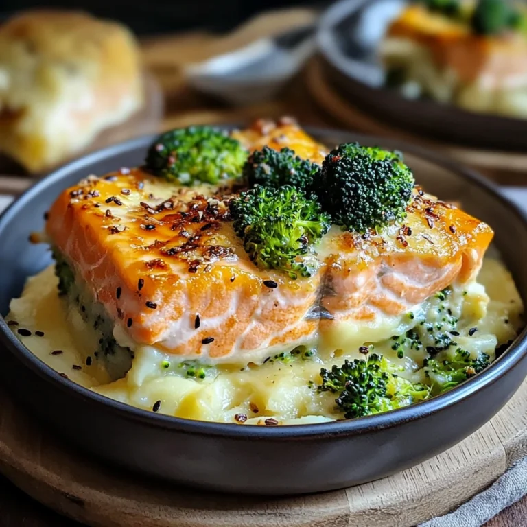 Parmentier au saumon et brocolis