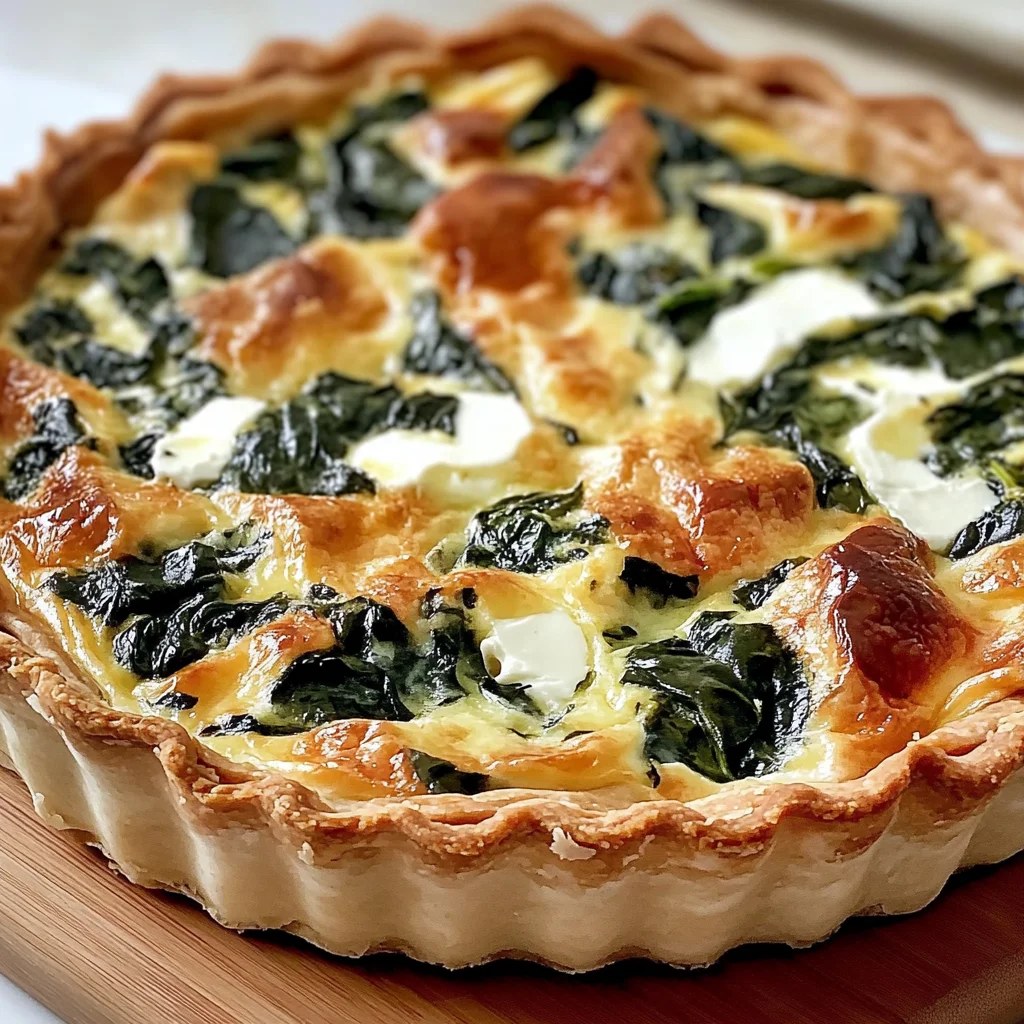 Quiche Boursin épinards maison