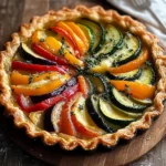 Tarte aux légumes colorés