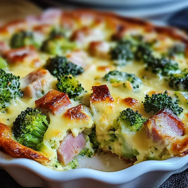Clafoutis salé brocoli jambon de poulet