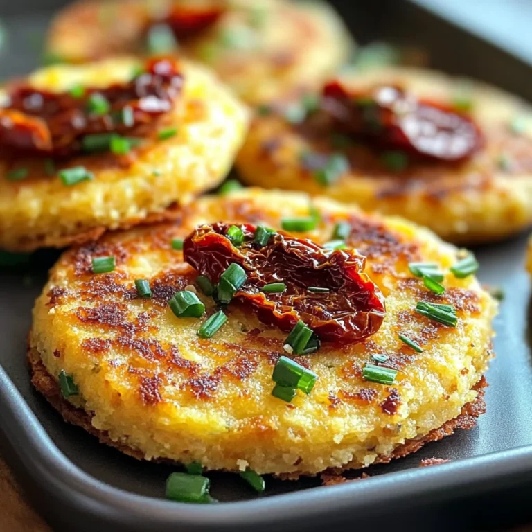 Galettes de Polenta aux Tomates Séchées
