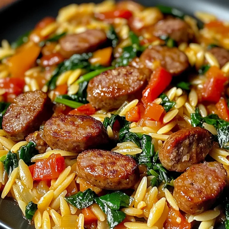 Poêlée Saucisse et Orzo