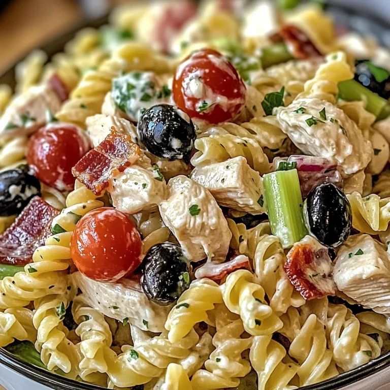 Salade de poulet et pâtes