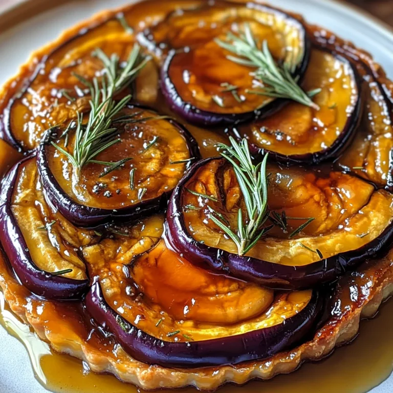 Tarte tatin aux aubergines