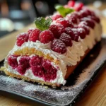 Bûche au Mascarpone et à la Framboise