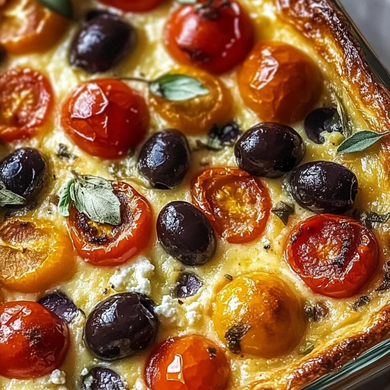Clafoutis salé aux tomates cerise, olives et chèvre