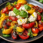 Salade de poivrons grillés à la burrata