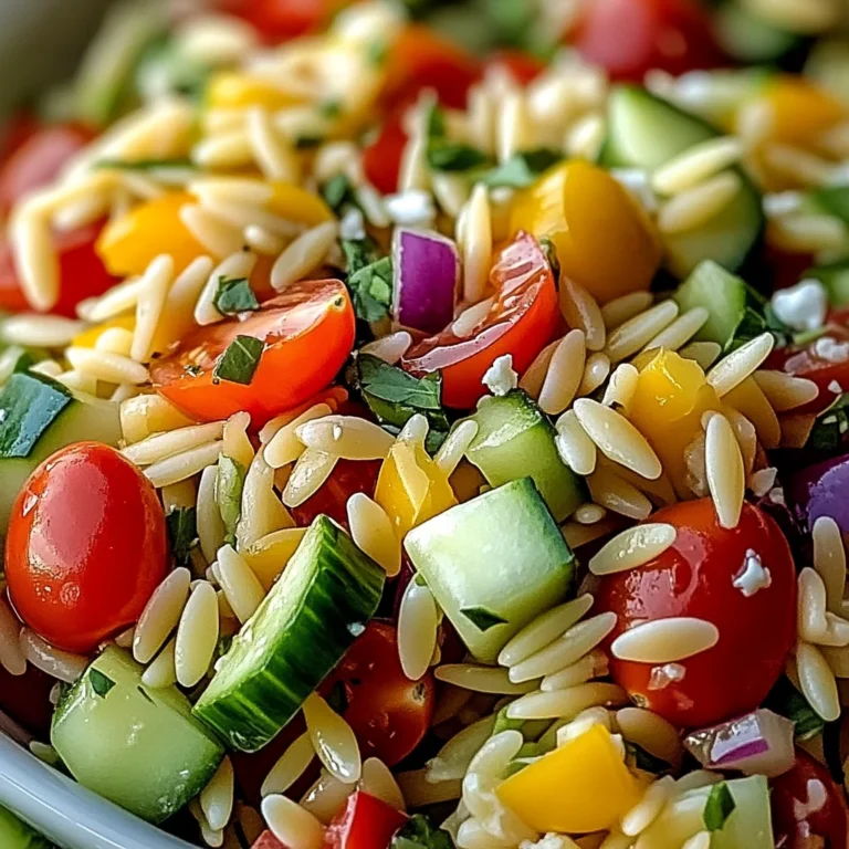 Salade d’orzo arc-en-ciel