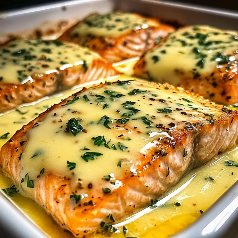 Saumon au four avec sauce crémeuse au beurre et citron