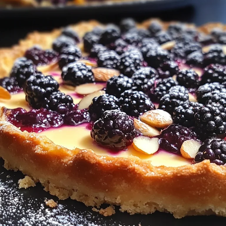 Tarte briochée aux mûres et à la crème d'amandes